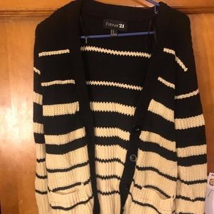 Black & Tan Cardigan/Sweater